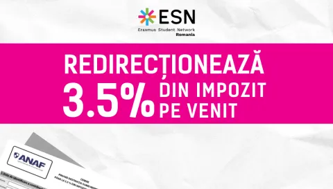 Banner - redirect 3.5% of your income tax to ESN Romania